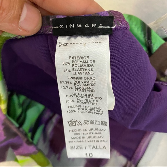 Zingara bikini set Purple and Green - Picture 6 of 10